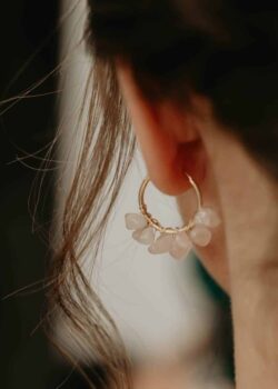 Rose quartz earrings