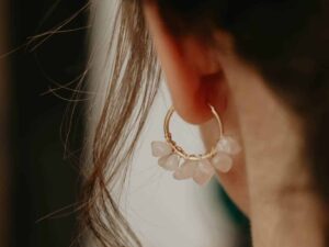 Rose quartz earrings
