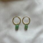 Minimalist beauty -korvakorut vihreä aventuriini