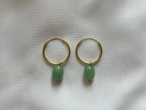 Minimalist beauty -korvakorut vihreä aventuriini